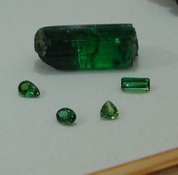 Gem green elbaite