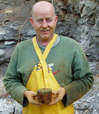 Richrad poses with big basal tourmaline